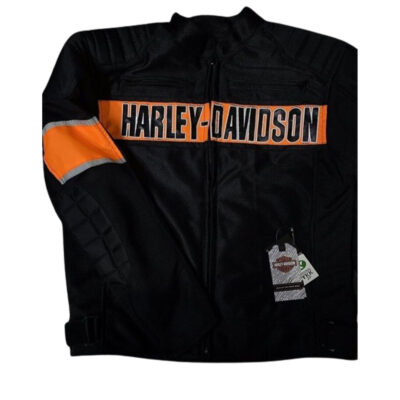 Harley Davidson Men’s Iconic Vintage Biker black Leather Jacket